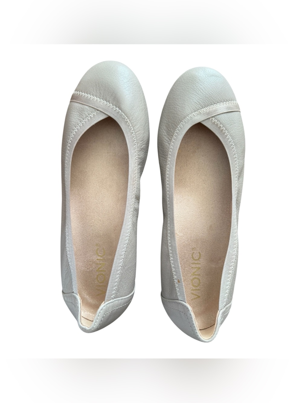 Vionic Women's Neutral Ballet Flats - Comfortable Slip-On